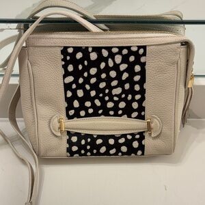 GiGi New York Cream and Black Crossbody Bag